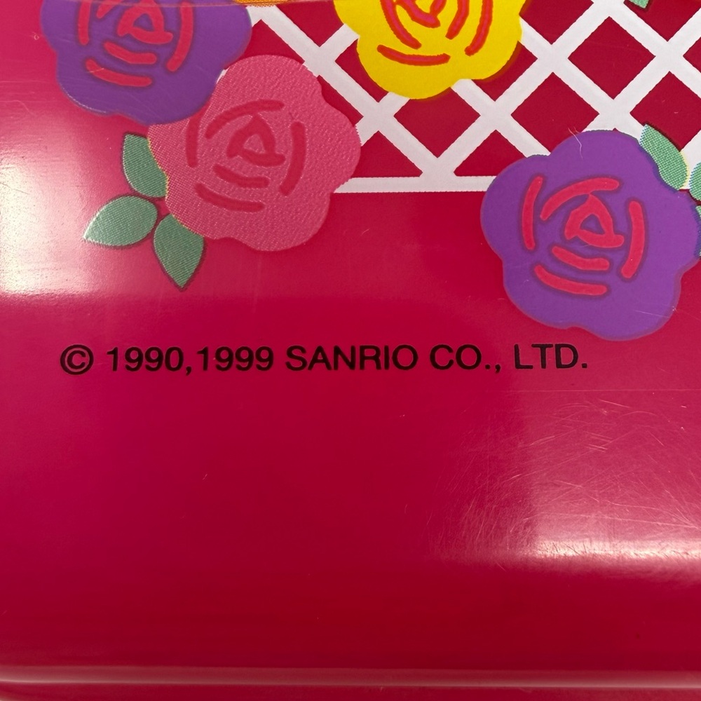 Sanrio Vintage 90s Spottie Dottie & Cat Pink Plastic Pencil/Stationary Box - Picture 6 of 15